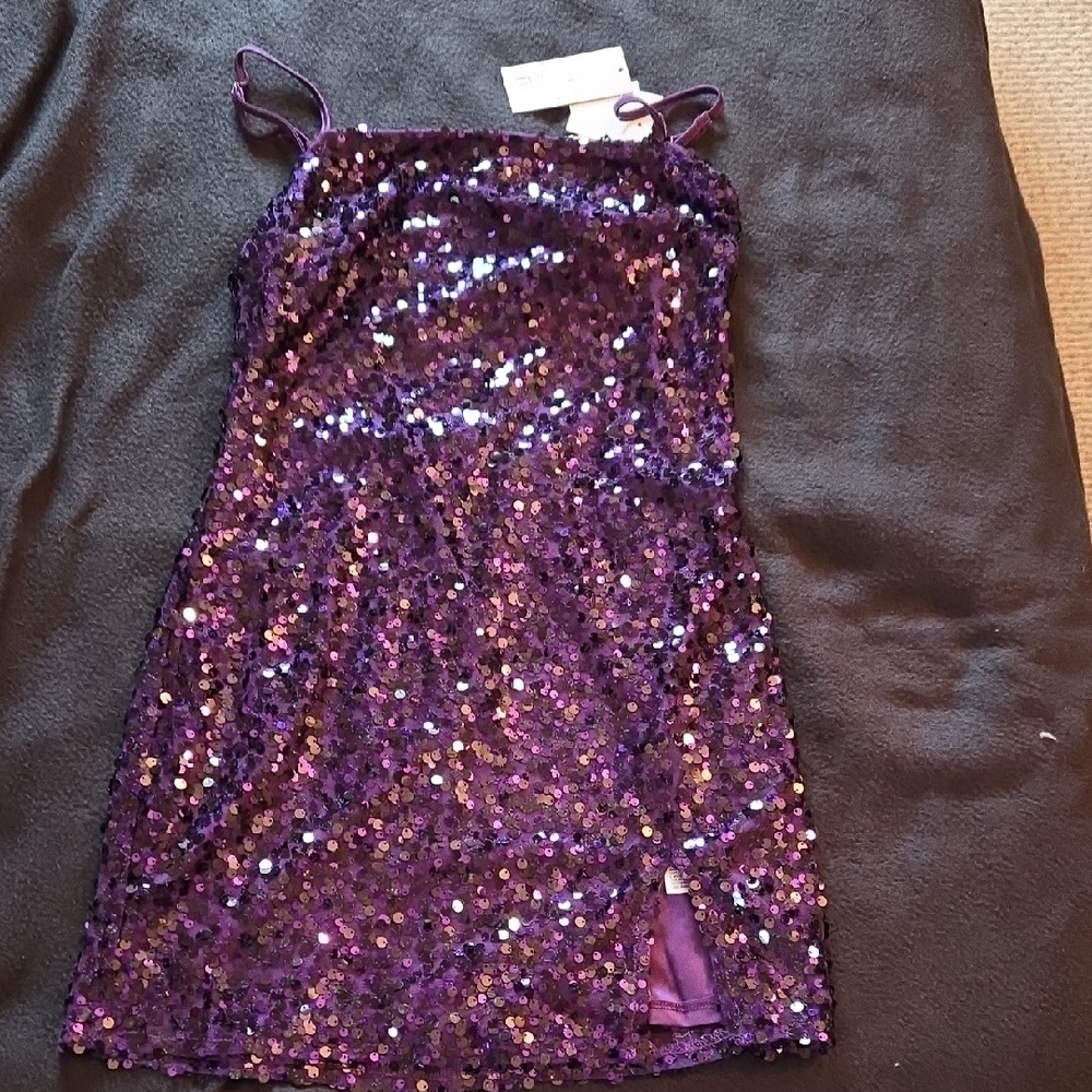 Purple Sequin Dress